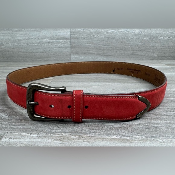 VTG Banana Republic Red Leather Made in US Belt Womens Size 32/80 - Picture 7 of 7